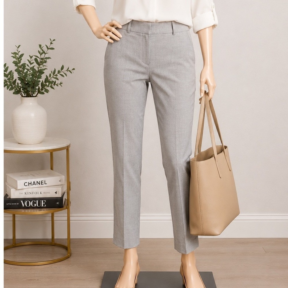 LOFT Womens Dress Pants Grey Marisa Fit Straight Leg 6